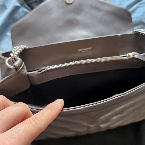 AUTHENTIC YSL LARGE GREY LOU with verificatiob - Picture 2 of 8